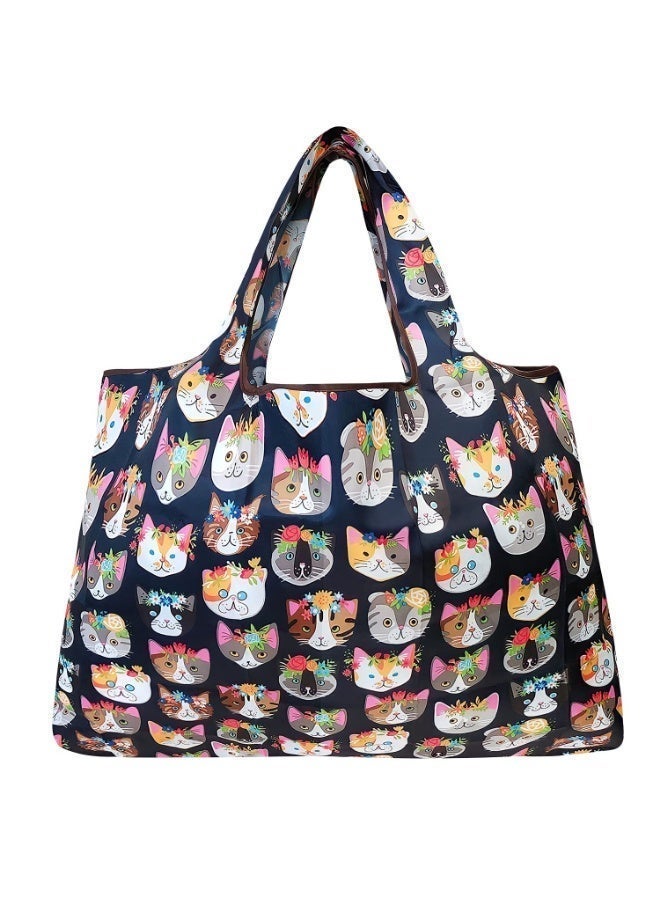 Foldable Reusable Grocery Shopping Bags, Eco-Friendly Waterproof Tote Bags, Lightweight Durable Heavy Duty, Foldable Fits in Pocket, Machine Washable for Daily Travel Shopping - Image 2