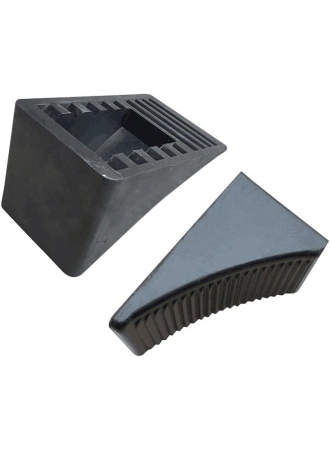 Fasmov 4 Pack Solid Rubber Heavy Duty Wheel Chock, Premium Chock for Car, Travel Trailers, RV, Truck, and ATV - Image 3