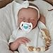 SCOM 18 Sleeping Reborn Baby Doll Girl Realistic Newborn Sleeping Baby Soft Weighted Cloth Body Vinyl Limbs with Cute Feeding Accessories Toy Lifelike Toy for Kids Age 38 - Image 4