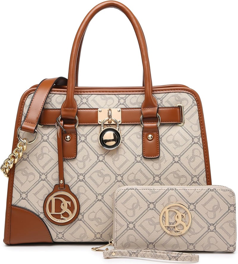 DASEIN Women Handbags Top Handle Satchel Purse Shoulder Bag Hobo Bag Work Bag Set 2pcs - Image 1