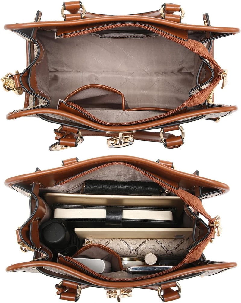 DASEIN Women Handbags Top Handle Satchel Purse Shoulder Bag Hobo Bag Work Bag Set 2pcs - Image 5