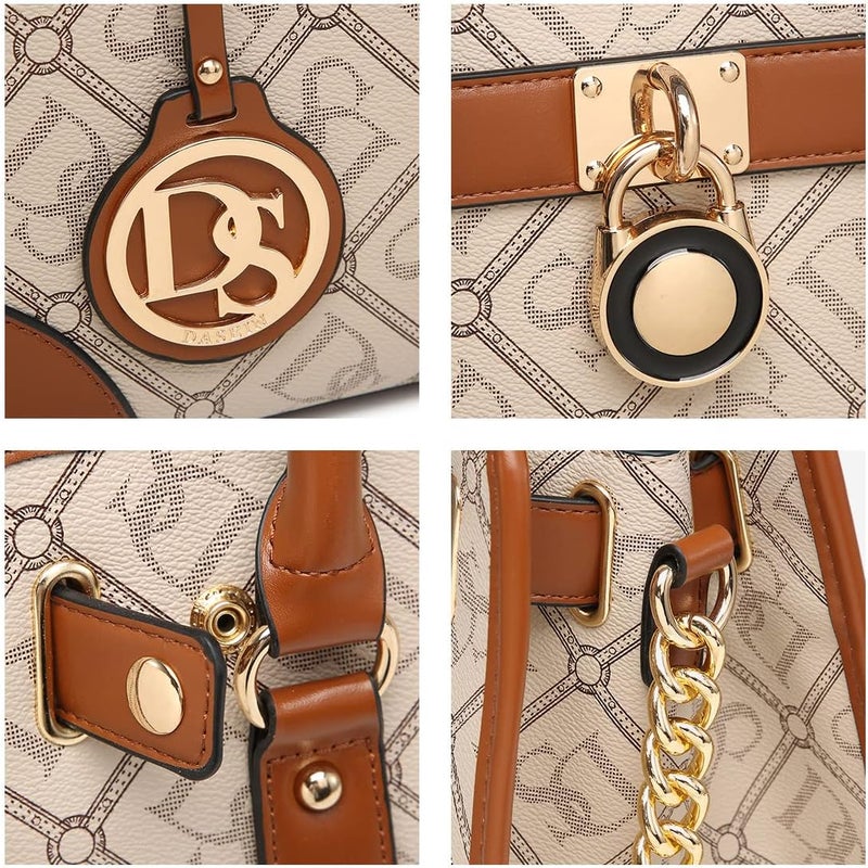 DASEIN Women Handbags Top Handle Satchel Purse Shoulder Bag Hobo Bag Work Bag Set 2pcs - Image 3