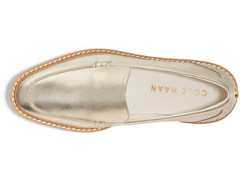 Cole Haan Women's Originalgrand Platform Venetian Loafers, Soft Gold Talca/Ivory, 7.5-B US - Image 2
