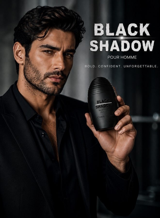 كريس أدمز عطر كريس آدامز بلاك شادو أو دو تواليت للرجال 100 مل، عطر رجولي جريء يدوم طويلاً - Image 2