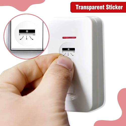 True Flair Trueflair Stickers for Switch Board for Home Wall Switches, Contain All Common Switch Stickers (Transparent Black & White) - Image 4