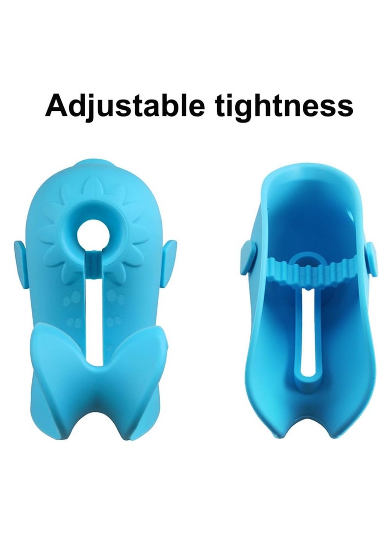 NANAO غطاء صنبور للاستحمام، غطاء صنبور حوض الاستحمام لحماية الأطفال، واقي صنبور سيليكون لحوض الاستحمام للأطفال، غطاء صنبور حوض الاستحمام لملحقات استحمام الأطفال، واقي استحمام عالمي، أزرق - Image 4