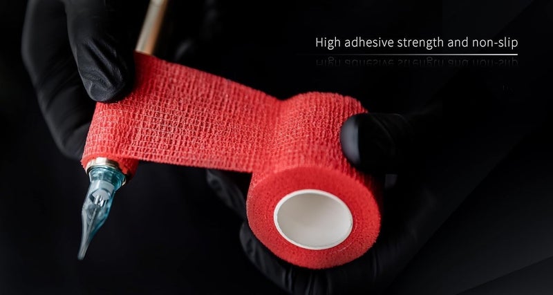 SHIELD PLUS Tattoo Aftercare Healing Wrap - Second Skin Waterproof & Breathable Film | Anti-Bacterial Barrier for New Tattoos (Red) (1Pcs) - Image 3