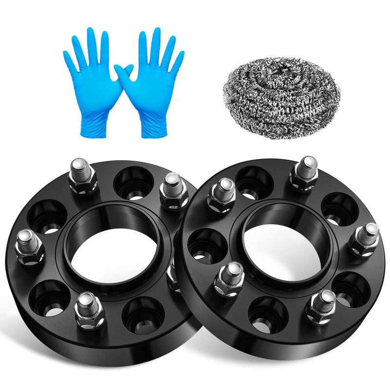 فواصل العجلات BDFHYK 5x120mm 125 بوصة 5x47 متوافقة مع Discovery Sport LR3 LR4 Range Rover Sport محولات العجلات المصنوعة من 5 مسامير M14x15 7256mm مجموعة من 2