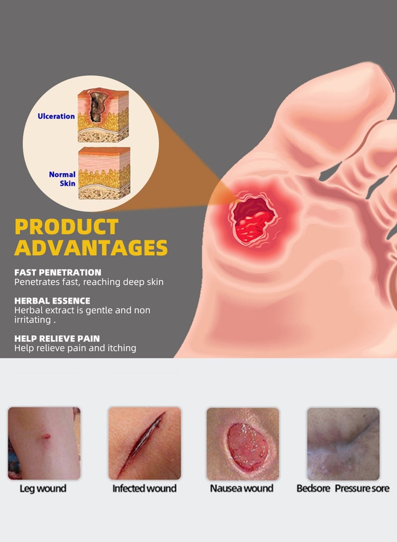 Sumifun 2 Pack Bedsores Healing Cream 20g Fast Acting Sore Relief Ointment for Wound Care and Pressure Ulcers - Image 3