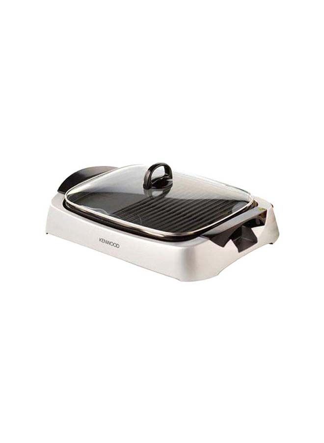 KENWOOD Health Grill, Glass Lid, Variable Temperature Control, Drip Tray, Oil Draining Channels 2000 W HG266006 Silver - Image 1