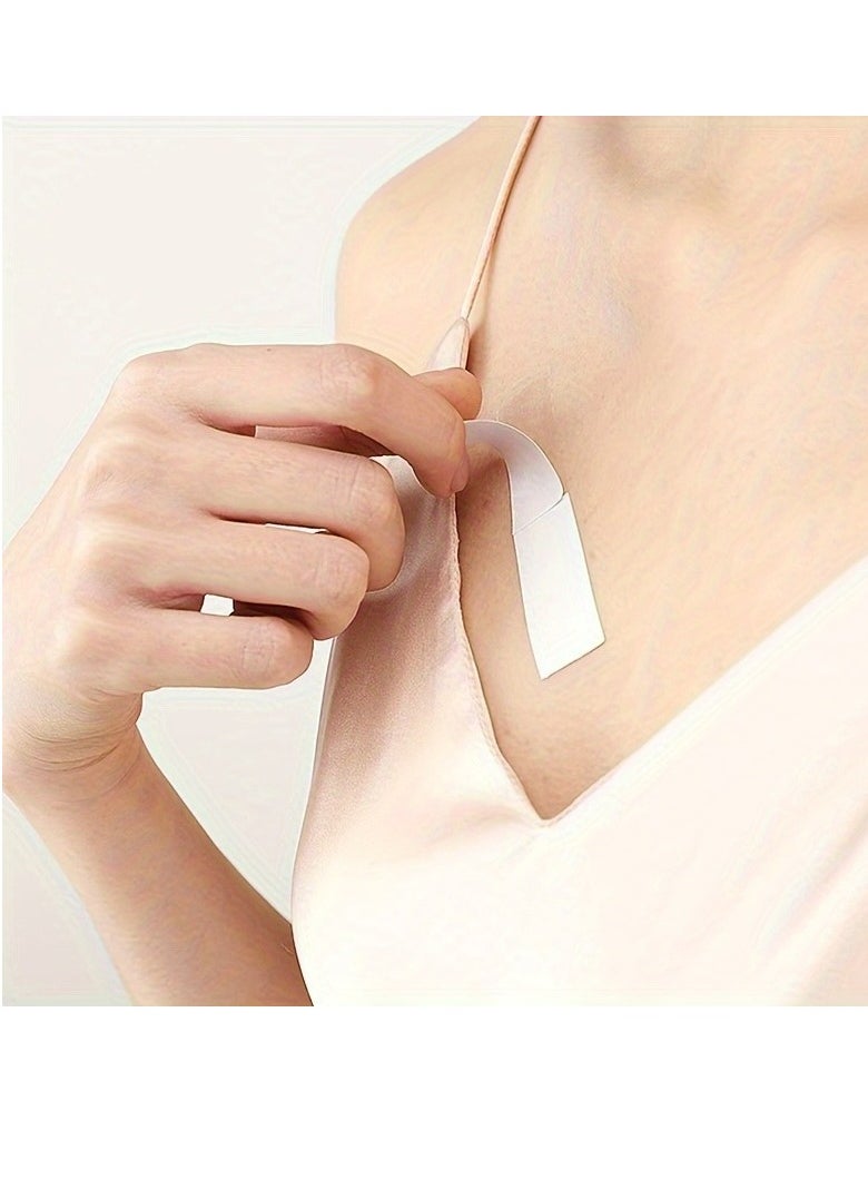 Generic 36 Pcs Skirt & Shirt Collar Stickers, Disposable Anti-Light Stickers, and Shoulder Strap Fixing Invisible Stickers Stay Fashion-Ready - Clear Tape for Clothes, Body, and All Skin Shades  - Image 2