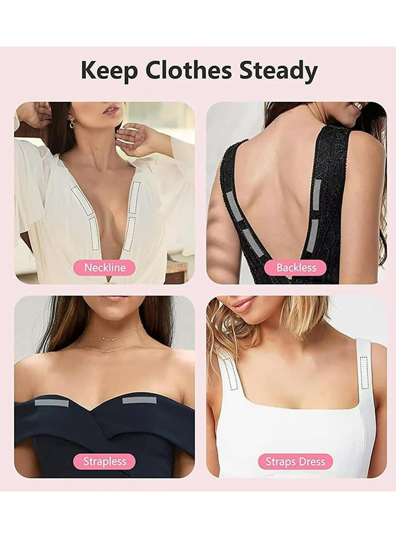 Generic 36 Pcs Skirt & Shirt Collar Stickers, Disposable Anti-Light Stickers, and Shoulder Strap Fixing Invisible Stickers Stay Fashion-Ready - Clear Tape for Clothes, Body, and All Skin Shades  - Image 5