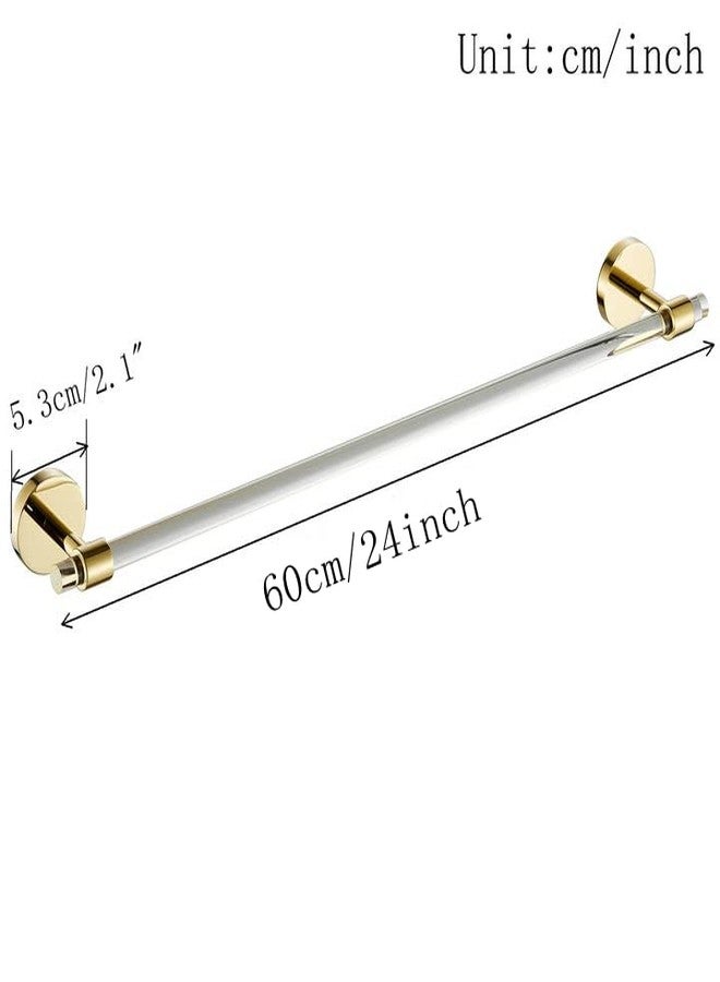 SHUNLI Acrylic Gold Towel Bar Towel Rack 16 inch for Bathroom,Wall Mounted Towel Holder Towel Hanger Modern SHUNLI - Image 2