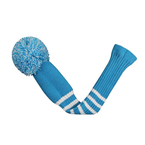 Scott Edward Blue White Stripes Golf Club Covers Set of 3 fit for Driver Wood(460cc), Fairway Wood, Hybrid(UT), for Men/Women Golfers, Individualized Looking (Blue White Stripes) - Image 4