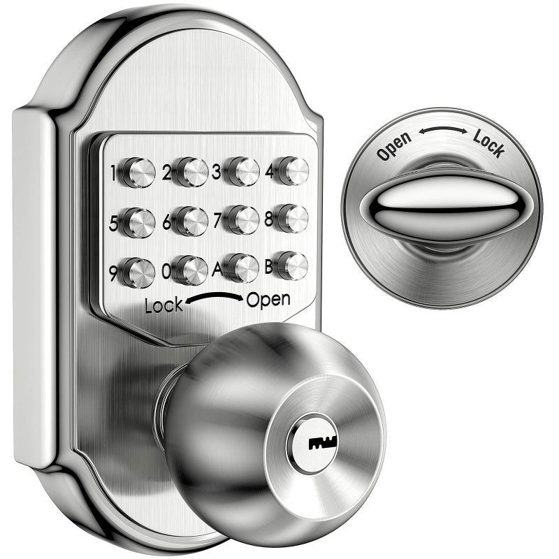 Megaflint Keyless Entry Door Lock Deadbolt Keypad Mechanical Stainless Steel Pass Code or Key 100 Mechanical No Electronic