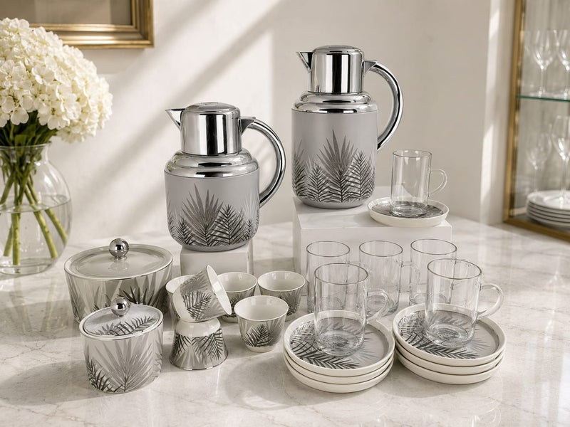Radin Luxury 22Piece Tea & Coffee Serving Set With Thermos Cups Tray & Sugar Bowl - Image 3