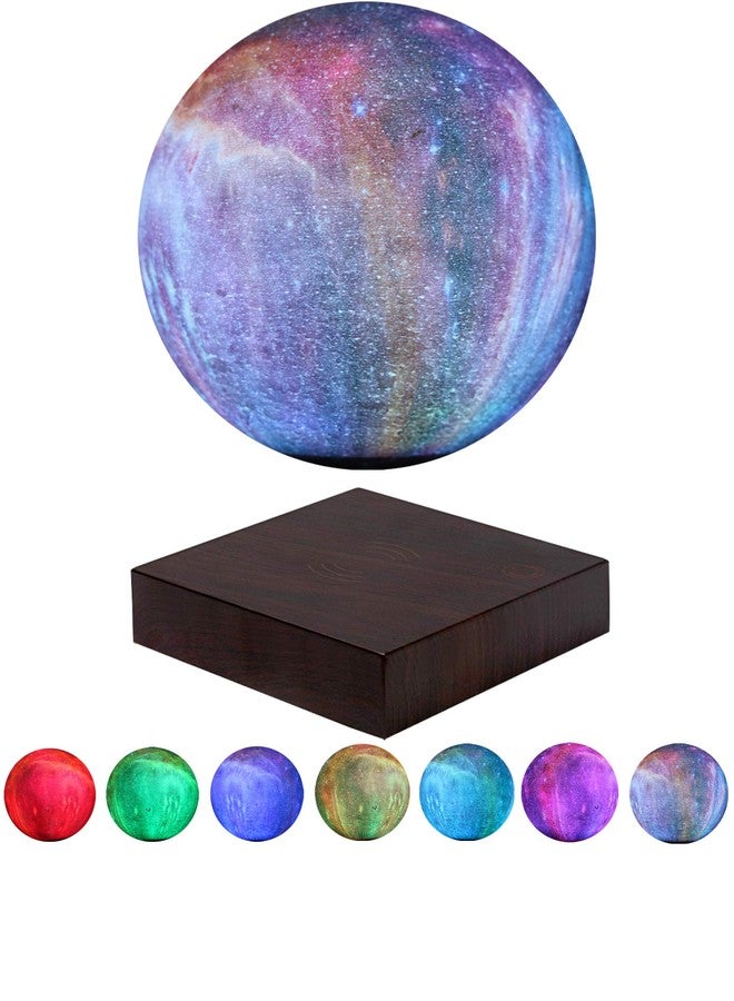 VGAzer Levitating Moon Lamp Floating and Spinning in Air Freely with Gradually Changing LED Lights Between 7 Colors,Decorative Light for Kids Lover Friends (Square Base) - Image 1