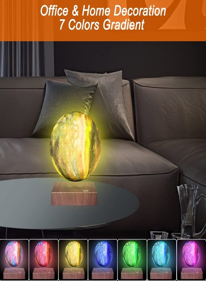 VGAzer Levitating Moon Lamp Floating and Spinning in Air Freely with Gradually Changing LED Lights Between 7 Colors,Decorative Light for Kids Lover Friends (Square Base) - Image 4