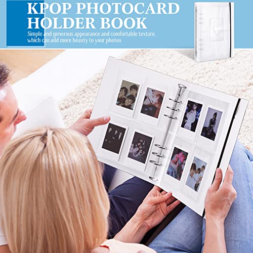 Spakon Mini Photo Album with 20 Pcs Inner 6 Ring Photocard Binder A5 Kpop Picturecard Holder Book Card Holders Clear Album Folder for Business Card (4 Picture Style) - Image 3