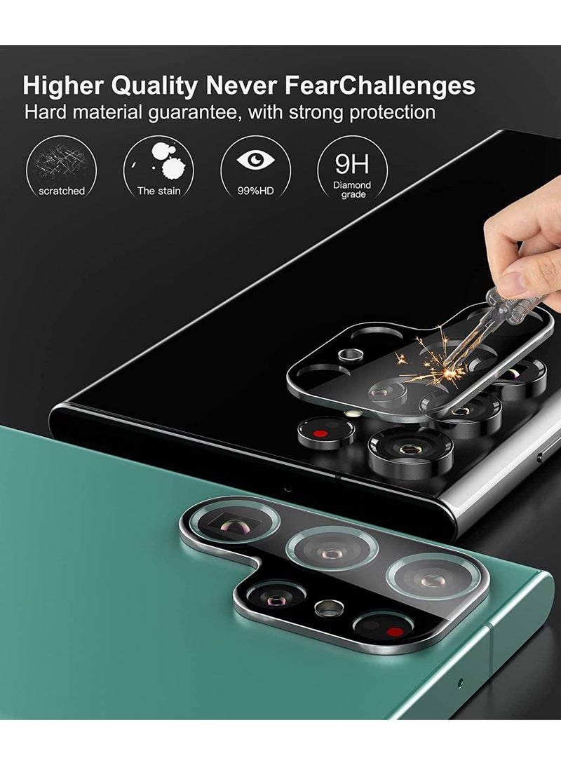Wtech Samsung Galaxy S23 Ultra 5G Premium Tempered Glass Camera Lens Protector (MLHCCR) - Clear  - Image 4