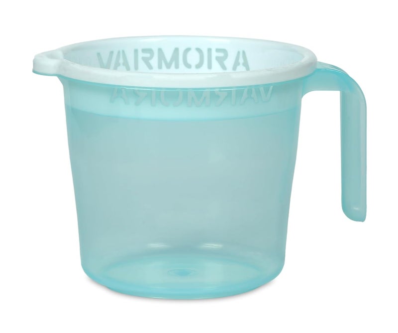 Varmora Deluxe Virgin Plastic Bathroom Mug 15 LTR AssortedPack of 4 - Image 4