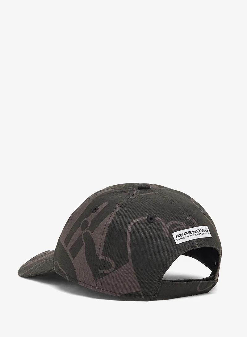 AAPE AAPENOW moonface logo camo cap
