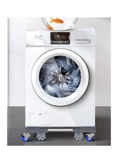 MIXDE Fridge Stand Mobile Base With 4 Locking Refrigerator Wheels And 4 Strong Feet For Washing Machine Stand Pedestal  - Image 2
