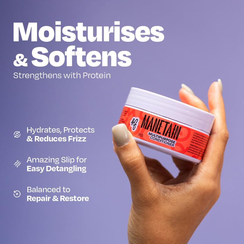 MANETAIN Multipurpose Conditioner 100gm for Curly & Wavy Hair | Hydrating Protein–Moisture Balanced Formula for Frizz Control & Softness | CG-Friendly, Silicone-Free | Suitable for Women & Men - Image 2