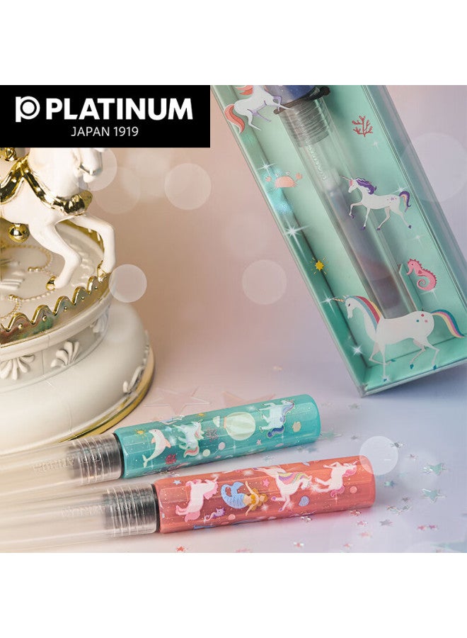 Platinum Back-to Season] Fountain Pen Gift For Elementary School Students, New Little Meteor Pq-200un Unicorn Limited Edition, Beginner's Handwriting Practice Pen With F Nib, Monet Garden - Image 2