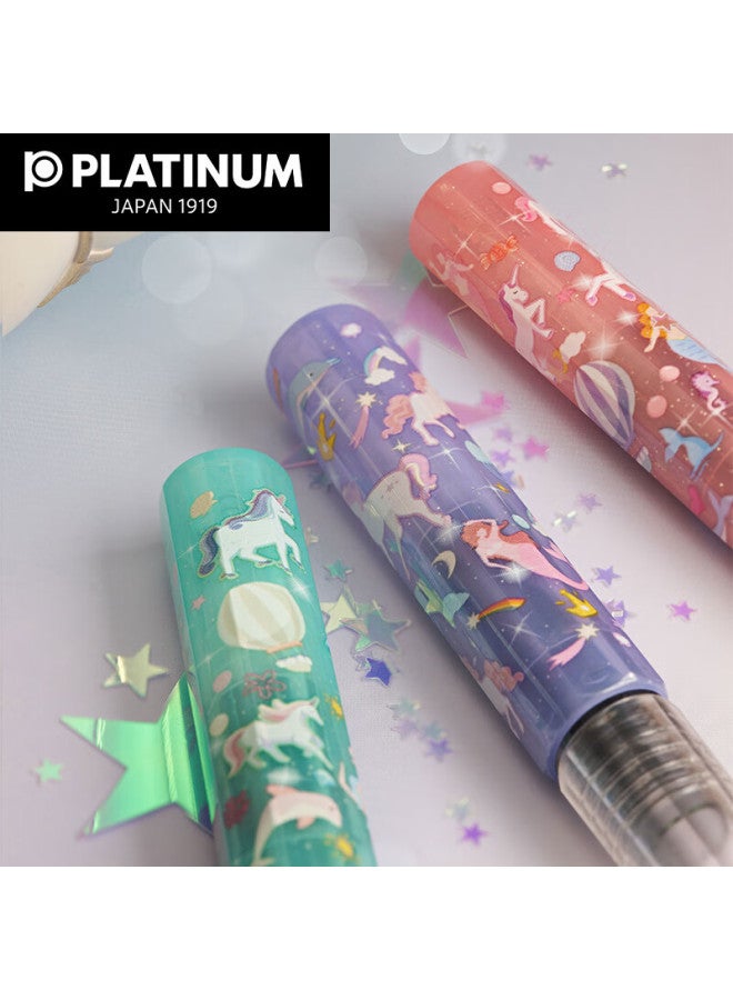 Platinum Back-to Season] Fountain Pen Gift For Elementary School Students, New Little Meteor Pq-200un Unicorn Limited Edition, Beginner's Handwriting Practice Pen With F Nib, Monet Garden - Image 4