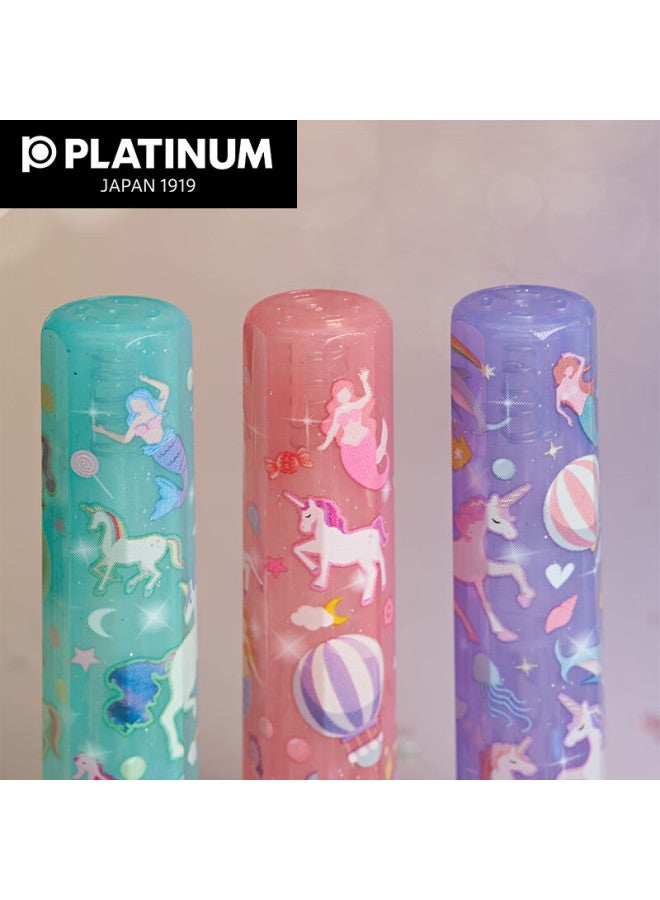Platinum Back-to Season] Fountain Pen Gift For Elementary School Students, New Little Meteor Pq-200un Unicorn Limited Edition, Beginner's Handwriting Practice Pen With F Nib, Monet Garden - Image 5