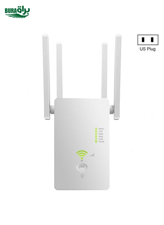 BURAQ U6 5Ghz Wireless WiFi Repeater 1200Mbps Router Wifi Booster 2.4G Long Range Extender(EU Plug)  - Image 2