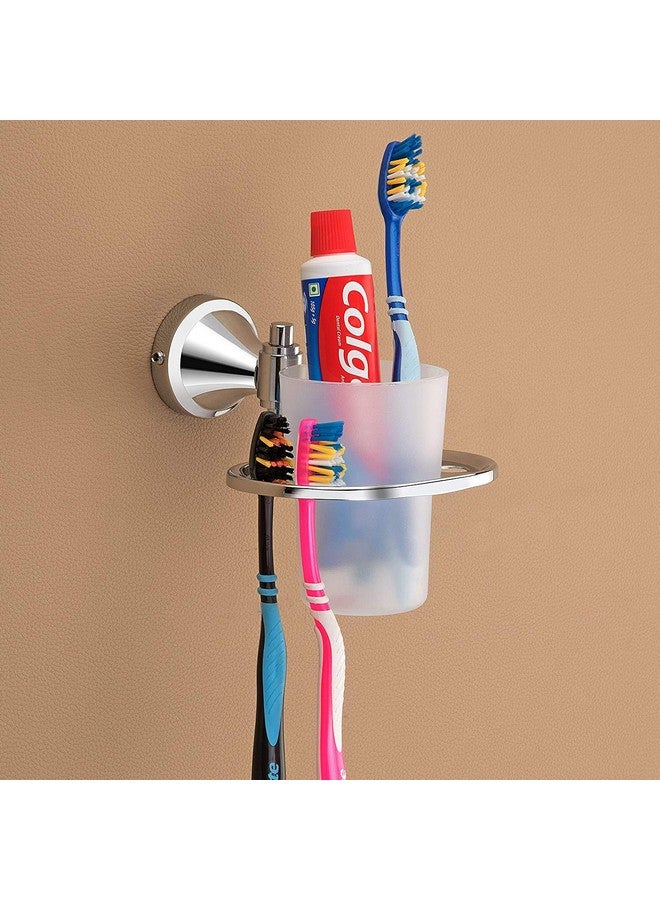 plantex Plantex 304 Grade Stainless Steel Tumbler Holder Stand/Tooth Brush Holder/Bathroom Accessories - Pack of 1, Niko (Chrome)  - Image 1