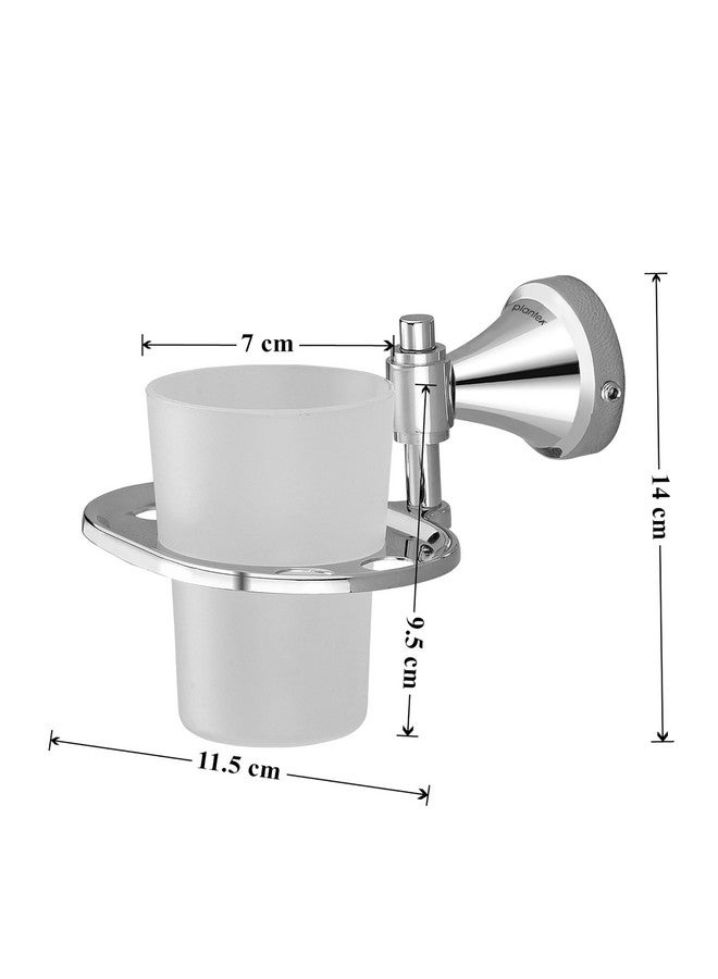 plantex Plantex 304 Grade Stainless Steel Tumbler Holder Stand/Tooth Brush Holder/Bathroom Accessories - Pack of 1, Niko (Chrome)  - Image 4