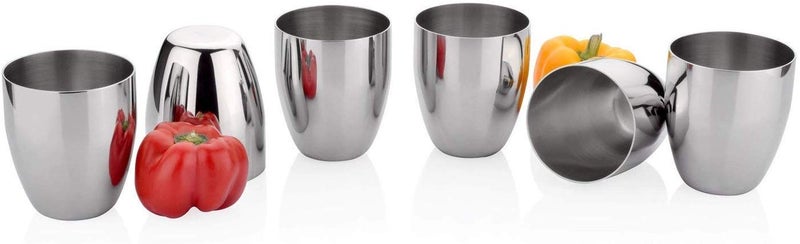 Ranuja Kitchen King Stainless Steel Glass Tumbler Set 310ml Set of 12 - Image 3