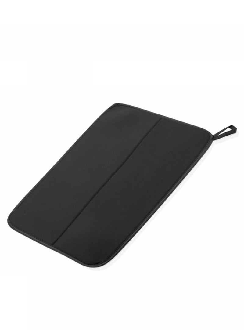 Black Dish Drying Mat – Super Absorbent Counter Protector (45x36 cm)  - Image 1