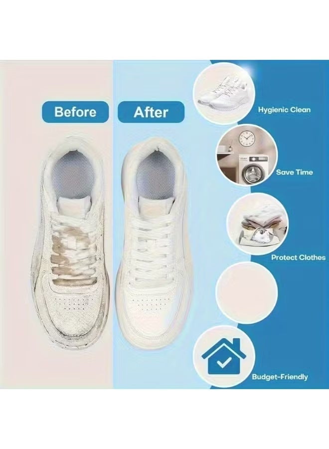 Padded Shoes Washing Machine Bag - Shoes Laundry Bag with Chenille Fibers for Deep Cleaning - Protective Mesh Bag with Durable Zipper. - Image 4