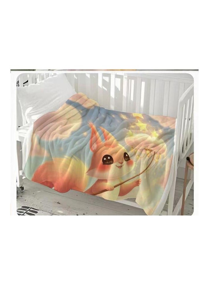 عام بطانية رقيقة من الفانيلا الكرتونية للأطفال والرضع (دافئة ومريحة، ومناسبة للنوم والألعاب) 70 سم * 100 سم - 1173 - Image 2