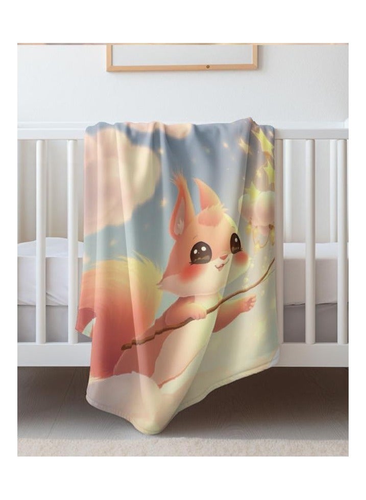 عام بطانية رقيقة من الفانيلا الكرتونية للأطفال والرضع (دافئة ومريحة، ومناسبة للنوم والألعاب) 70 سم * 100 سم - 1173 - Image 4