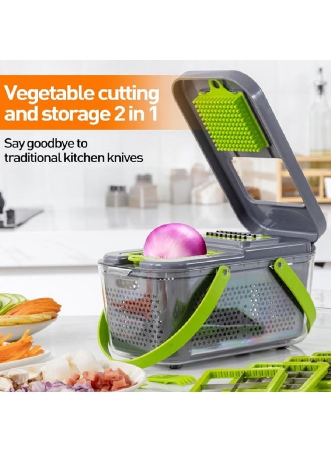 22-piece kitchen set with multi-functional vegetable cutter, slicer, dicer, and onion and potato slicer - Image 5