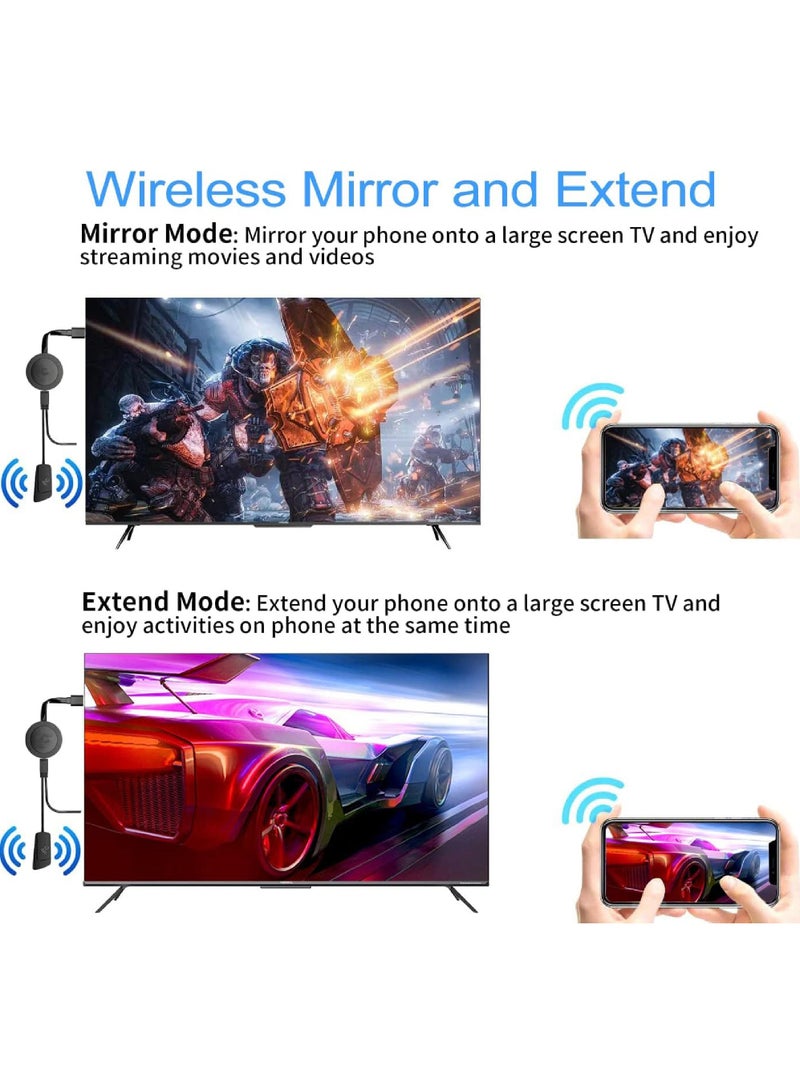 Rock Pow 4K 2K 1080P Wireless HDMI Streaming Adapter Compatible Phone/Tablet/PC to HDTV/Projector Movies/Shows/Live TV Airplay/Miracast/DLNA - Image 2