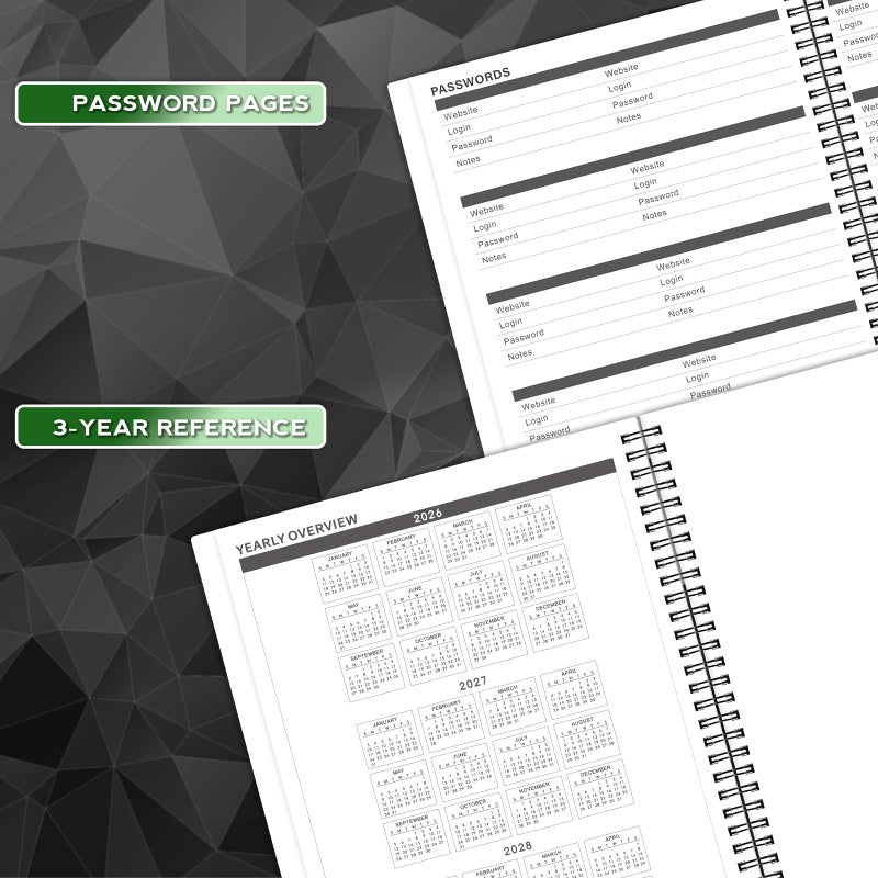 MaaIbok 2026-2028 Monthly Planner/Calendar - July 2026 - June 2028, Monthly Calendar 2026-2028, 9" x 11", 2 Years Planner, Cardboard Cover, Black - Image 4