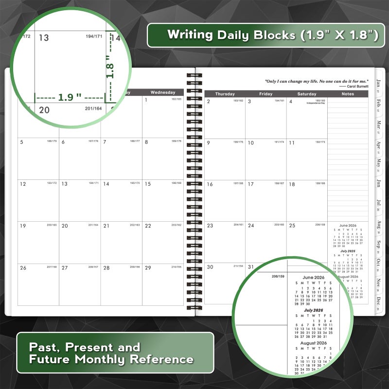 MaaIbok 2026-2028 Monthly Planner/Calendar - July 2026 - June 2028, Monthly Calendar 2026-2028, 9" x 11", 2 Years Planner, Cardboard Cover, Black - Image 3