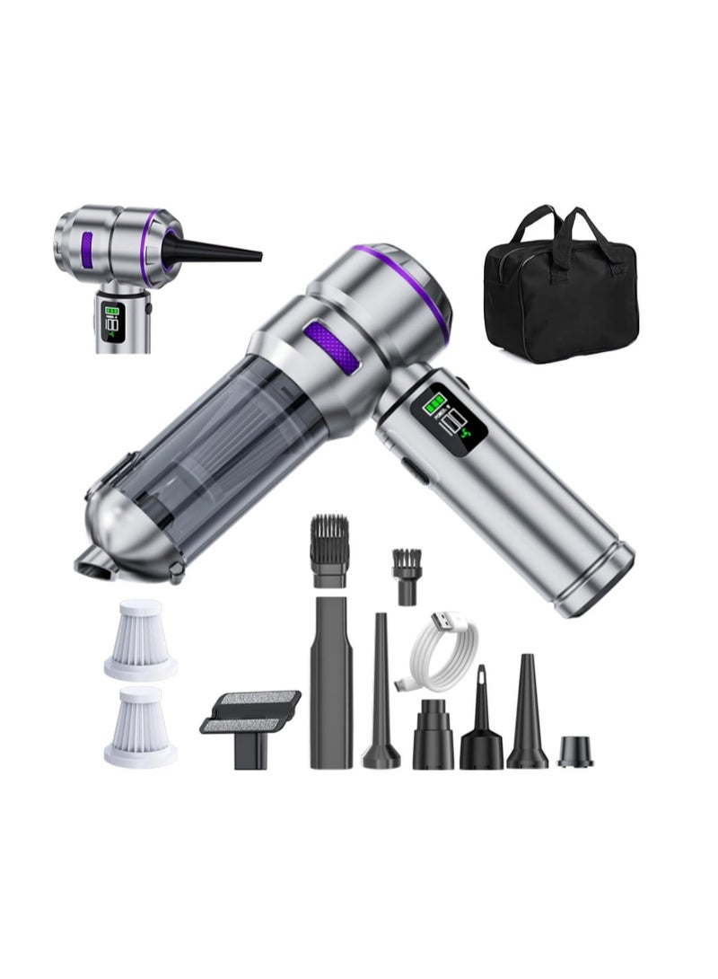GOGOGO Car Vacuum Cleaner High Power 20000Pa – Cordless Handheld Mini Vacuum & Air Duster for Car Detailing, 3-Speed Brushless Motor, 6000mAh Battery (Purple - Fast Charging Edition) - Image 1