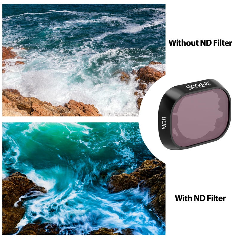 SKYREAT ND Filters Set for DJI Mini 4 Pro Accessories,6 Pack-(CPL, UV,ND8, ND16, ND32, ND64) - Image 2