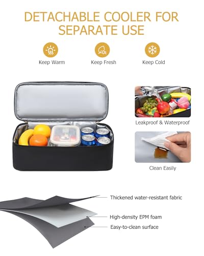 BAVERGE Lunch Tote Bag with Detachable Cooler, Waterproof Women Laptop Bag for Teacher Nurse Work Daily Travel Picnic Use - Image 5