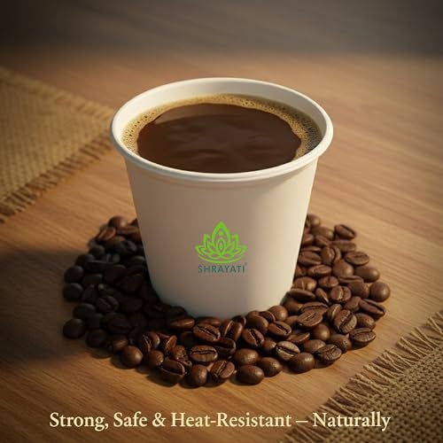 Shrayati Sugarcane Bagasse Cups, 250 ml, Pack of 50 Pcs, Biodegradable, Compostable, Ecofriendly, Best for Coffee and colddrinks and Serve Any Liquid Food (Hot and Cold) - Image 4