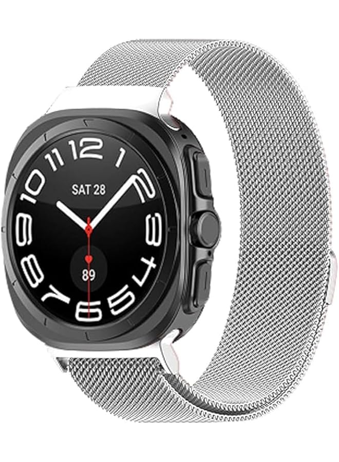 erorex Replacement Strap For Samsung Watch7 Ultra Mesh Stainless Steel Metal Watch Strap Compatible With Samsung Watch7 Ultra Wrist Strap Metal Wristband 1.85Inch 47Mm - Image 1