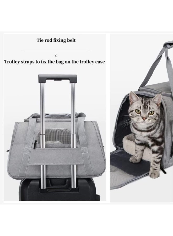 NeoStyle Cat Carrier, Premium Pet Carrier Soft Sided with Fleece Pad for Cat and Small Dogs, Portable Cozy Travel Pet Bag, Car Seat Safe Carrier - Image 4