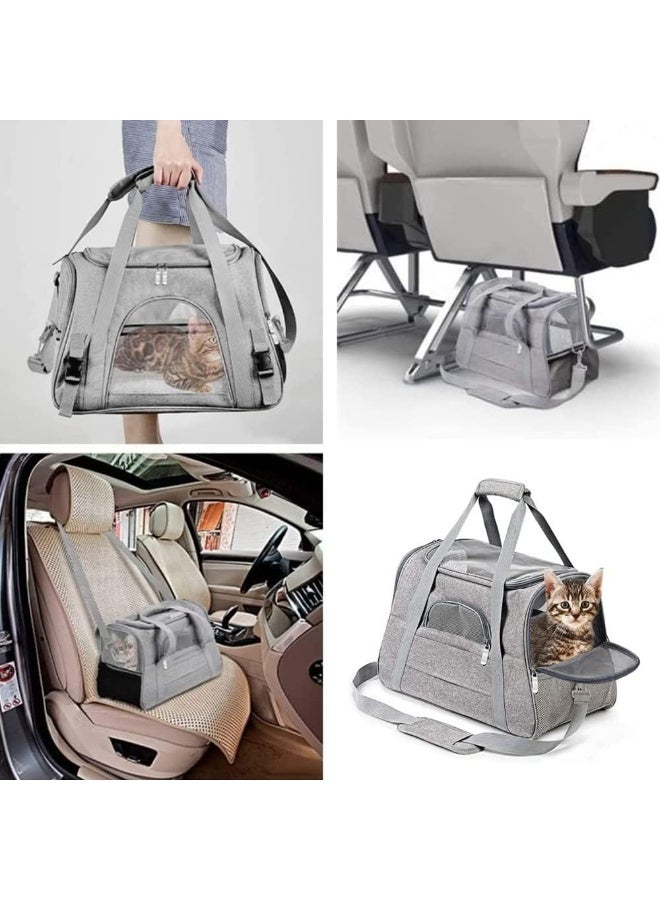 NeoStyle Cat Carrier, Premium Pet Carrier Soft Sided with Fleece Pad for Cat and Small Dogs, Portable Cozy Travel Pet Bag, Car Seat Safe Carrier - Image 5